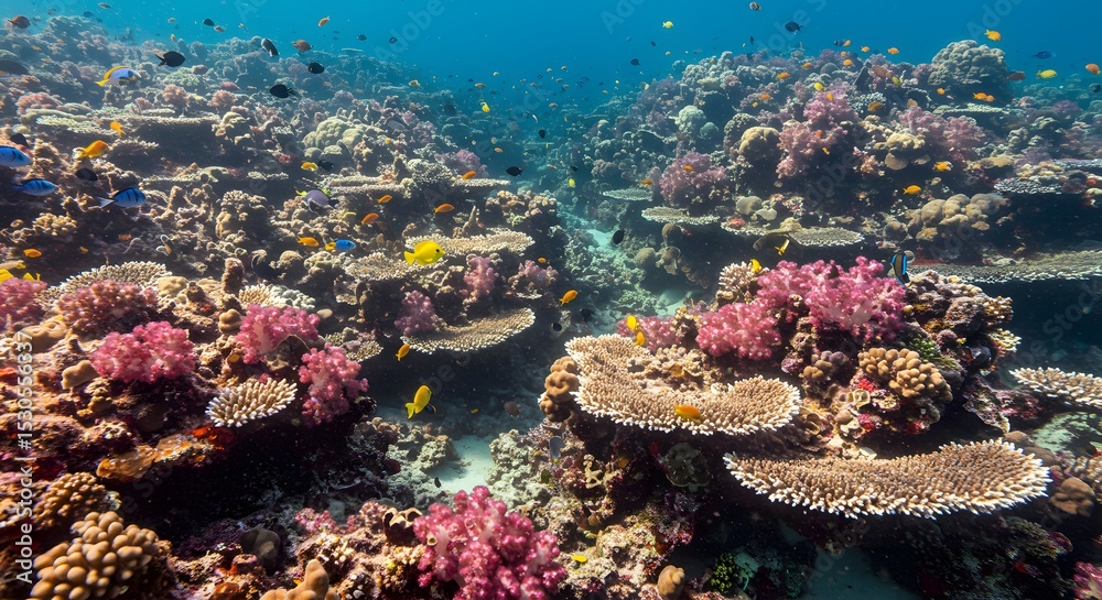 Fototapeta premium Vibrant Coral Reef Ecosystem Underwater Wonders