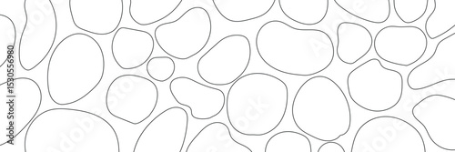 River gravels seamless pattern. Rock debris deposition symbol.