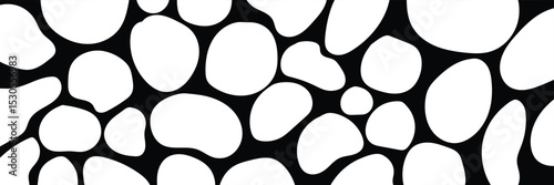 River gravels seamless pattern. Rock debris deposition symbol.