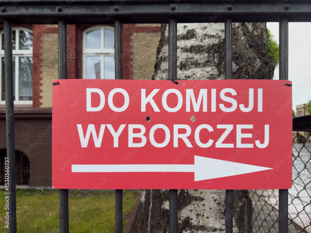 Fototapeta premium Komisja wyborcza, wybory w Polsce, znak 
