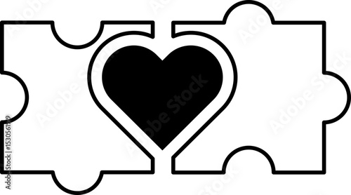 love heart friendship togeter relationship icon line.svg