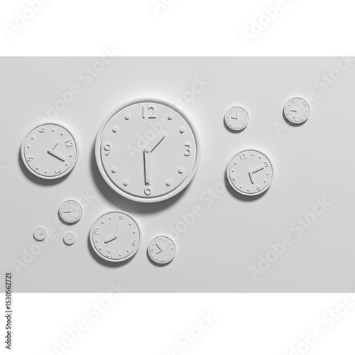 Vector clock icon: a business concept of time is money, with a golden watch face showing hour, minute, and second hands on a circle dial
