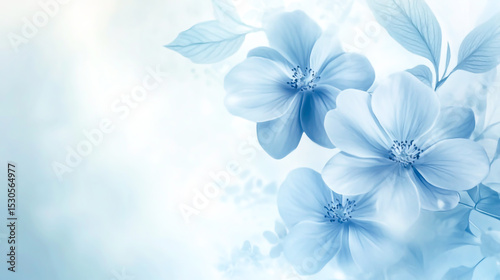 Soft blue floral background