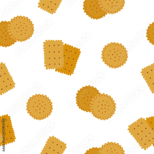Seamless pattern with hand drawn crackers 