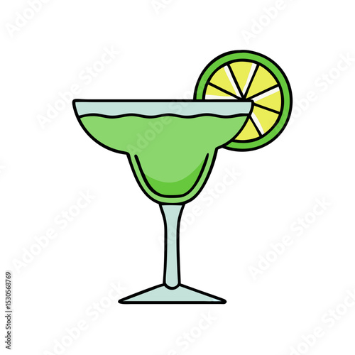Elegant martini with olive garnish 