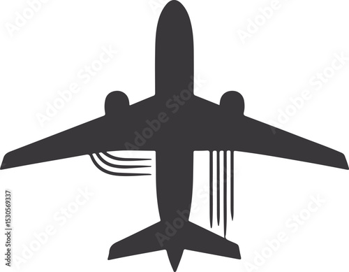 vector illustration of a jet airplane