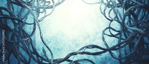Intricate patterns of organic vines intertwined.