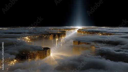 An artistic representation of a digital landscape where s of virtual honeypots stand in stark contrast to dark shadowy figures symbolizing rogue AIs. The planetary firewall creates photo
