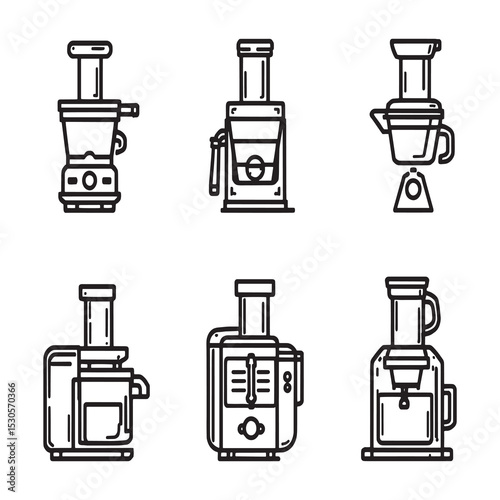 Juicing Equipment Line Art Vector Clean Modern Design