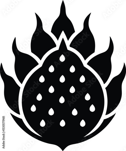  dragon fruit outline icon.