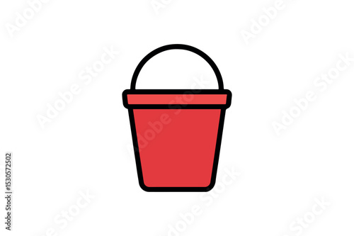 Bucket color vector on white background.01