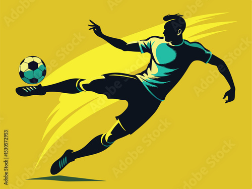 Soccer Player Kick Action