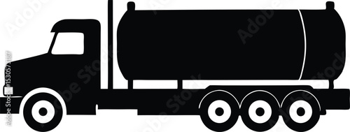  tanker truck silhouette vector icon