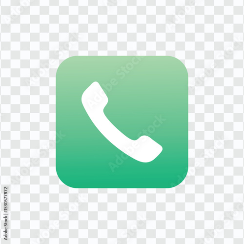 Phone call icon with a green background and white telephone symbol