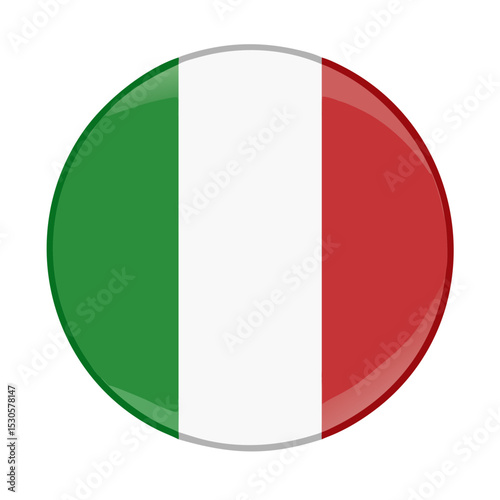 Simple round italy flag icon 