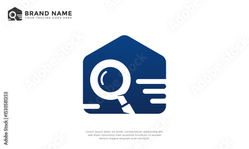 Home Search Logo. Symbol for real estate search or listings