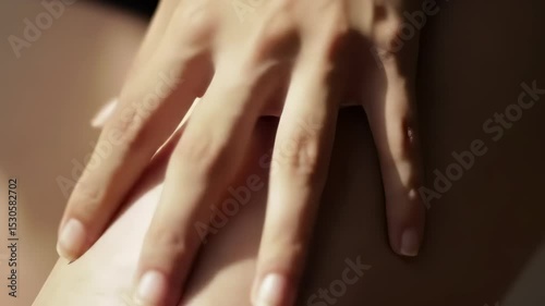 Wallpaper Mural hand rubbing scratching leg thigh Torontodigital.ca