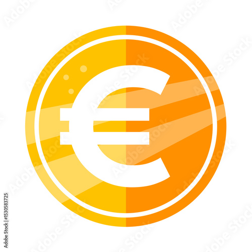 Euro coin - vector icon