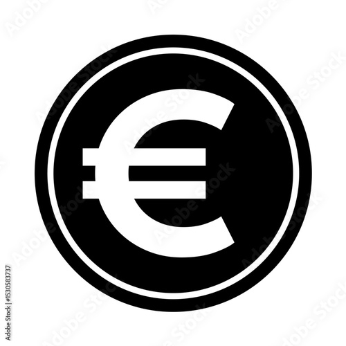 Euro coin - vector icon