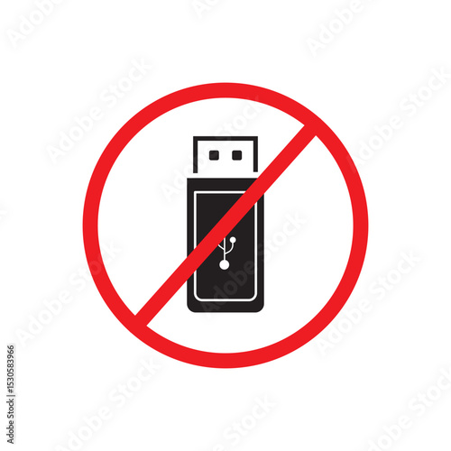 USB Device Prohibition Sign Enhance Data Security in Restricted Areas