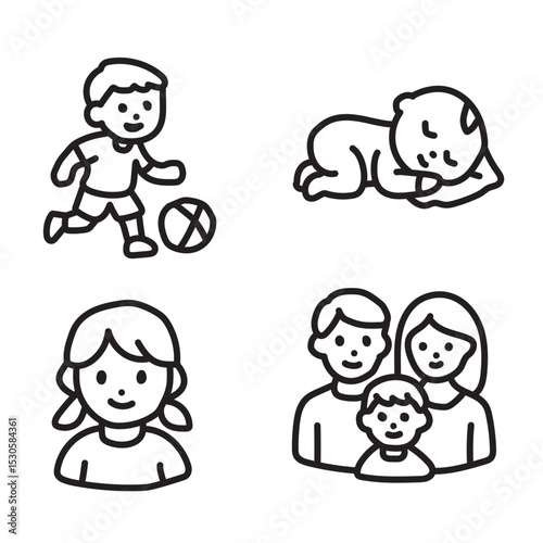 Family icon isolated on white background.