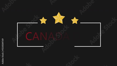 
Dominion Day, Happy Canada Day, celebrating joy and peace 4K bg. Patriotic gold metal typography overlay asset. Shiny Happy Canada Day, July 1 nationwide feeling social media posts, story advertiseme