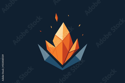 vector illustration of a burning candle