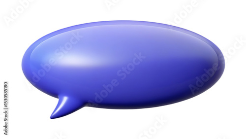 speech bubble on white background PNG. AI GENERATED