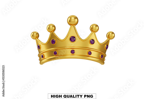 Golden Crown of Royalty: A regal and ornate golden crown, adorned with precious jewels, symbolizing power, authority, and prestige, gleaming with rich details and exquisite craftsmanship.
