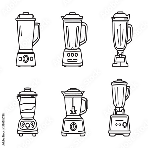 Minimalist blender outline for kitchen design use