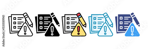 Risk Assessment Icon Set Multiple Style Collection