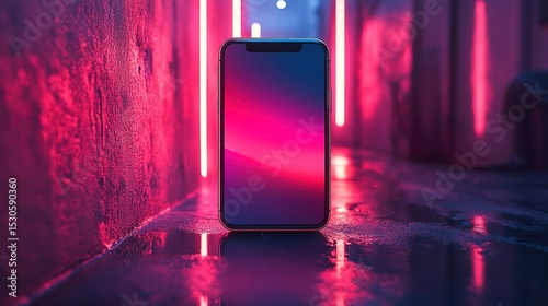 A vibrant neon gradient background paired with modern typography presents a stylish Instagram Stories template design. This highly interactive layout offers ample space for text.
