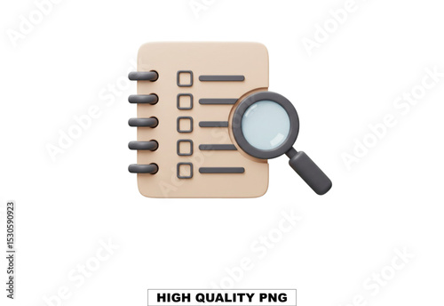Focus on Details: A close-up view of a notepad with checklist boxes next to a magnifying glass, representing attention to detail and thorough examination.
