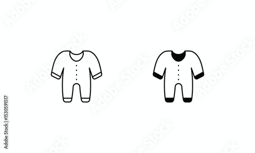 Baby Sleeper icons set Line and Glyph black vector icon stock illustration