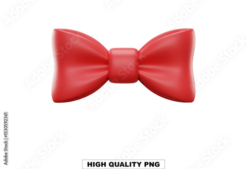 Crimson Bow: A vibrant red bow in a visually captivating and appealing close-up, perfect for adding a touch of elegance.