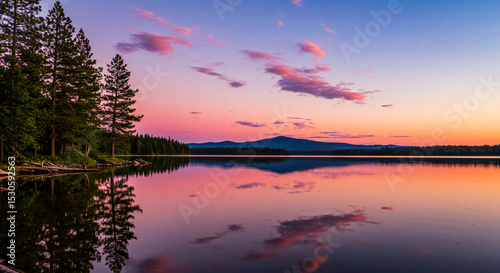 Wallpaper Mural sunset on the lake Torontodigital.ca