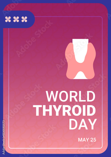 World Thyroid Day. Health education campaign, prevention, treatment for poster templates