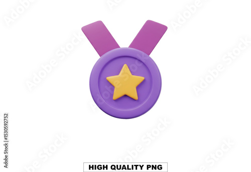 Shining Star Award: An eye-level, high-angle view of a pristine, digitally rendered star-shaped medal, exuding charm and simplicity