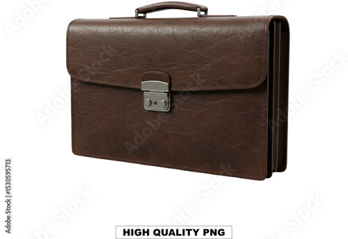 Elegant Leather Briefcase: A professional, high-quality image captures a classic leather briefcase, perfect for business or executive use, emphasizing timeless design and durability.