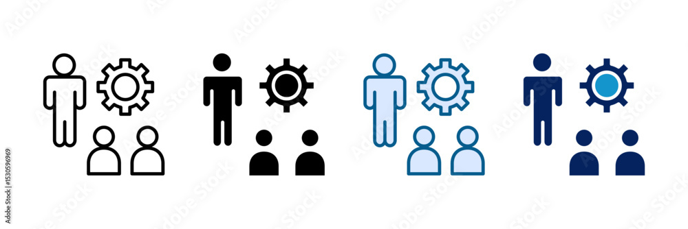 Fototapeta premium Skill Building Icon Set Multiple Style Collection