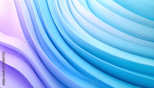 Smooth artistic blue wave pattern in motion with light and flowing lines
