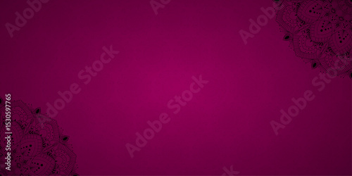 Banner background with mandala pattern and gradient effect for presentation, greeting, card, decoration, flyer | Creative template with fandango colour