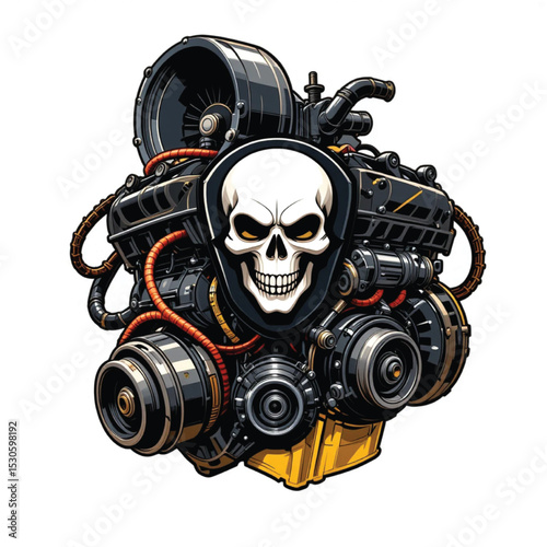 Cyberpunk Skull engine