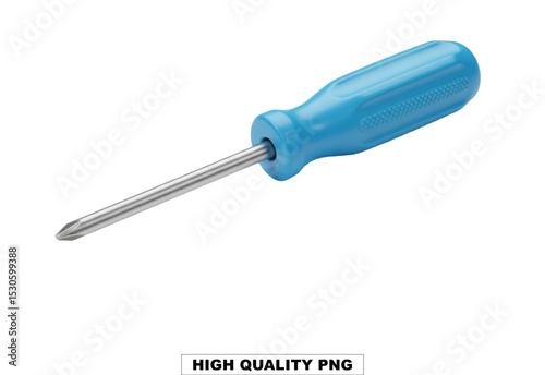 Precision in Hand: A detailed studio shot showcasing a vibrant, modern screwdriver. with clean lines and a sense of craftsmanship. 