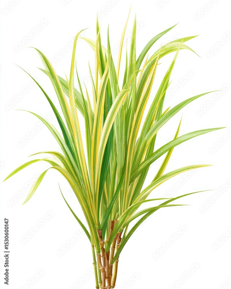 Fototapeta premium Yellow-green variegated grass plant
