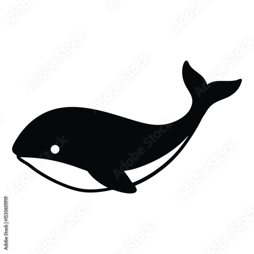 Whale family plastic contamination illustration