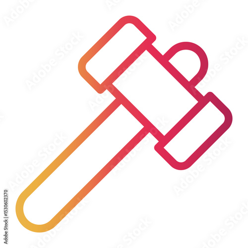 hammer Line Gradient Icon