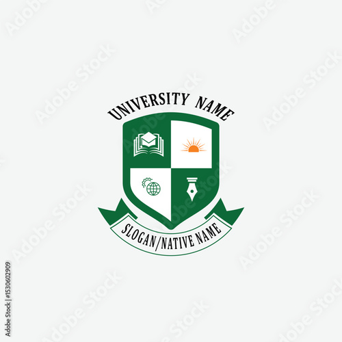 3028 educational logo school college university learning institute book academy organization