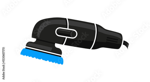 Electric cleaning tool with blue brush head