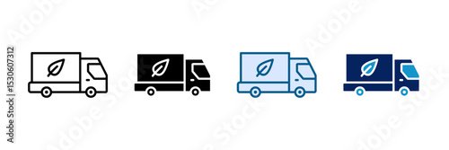 Green Supply Chain Icon Set Multiple Style Collection